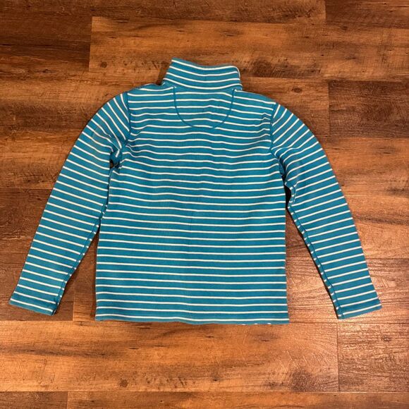 Tommy Bahama Sweater Small Blue Striped Long Sleeve Beach 1/2 Zip Pullover READ - Picture 2 of 10